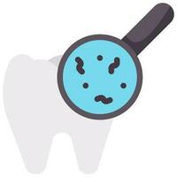 tooth microbe vector flat icon