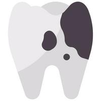 caries tooth vector flat icon