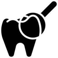 dental check vector glyph icon