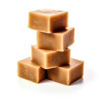 Delicious fudge isolated on white background isolated on white background photo