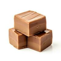 Delicious fudge isolated on white background isolated on white background photo