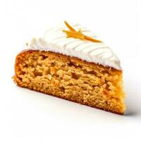Delicious Carrot Cake isolated on white background photo