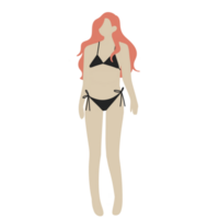 mujer niña bikini verano, viajar, fiesta y playa playa gráfico ilustración icono png
