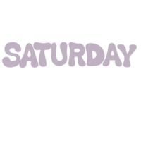 SATURDAY  text banner png