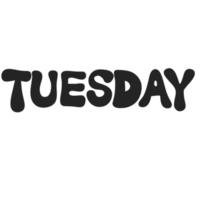 TUESDAY text banner cute decoration png