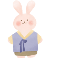 Conejo chico hanbok Corea disfraz png