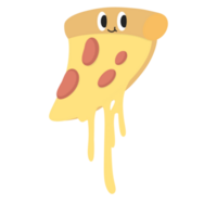 Pizza vite nourriture déchet nourriture mignonne dessin animé png