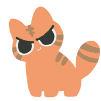 orange cat cute animal illustration png
