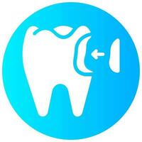 tooth filling vector gradient round icon