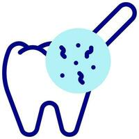 tooth microbe vector colored icon