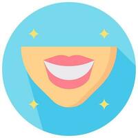 smile vector round flat icon