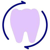 dental recheck vector colored icon