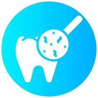 tooth microbe vector gradient round icon