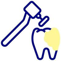 teeth cleaning vector colored icon