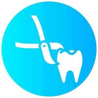 tooth extract vector gradient round icon