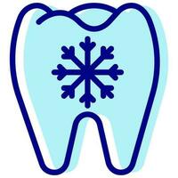 tooth cold pain vector colored icon