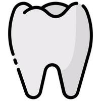 tooth vector filled outline icon