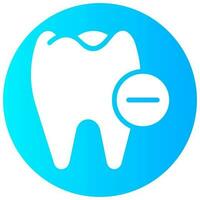 remove tooth vector gradient round icon