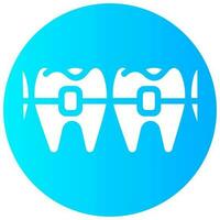 orthodontic vector gradient round icon