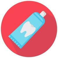 toothpaste vector round flat icon