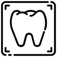 tooth xray vector outline icon