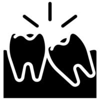 tooth impacted vector glyph icon