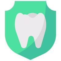 tooth protection vector flat icon