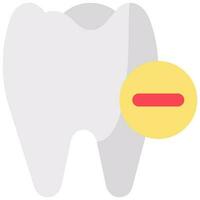 remove tooth vector flat icon