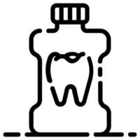 mouthwash vector outline icon