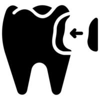 tooth filling vector glyph icon