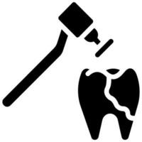 teeth cleaning vector glyph icon