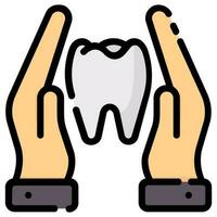 tooth care vector filled outline icon