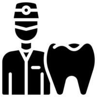 dentista vector glifo icono