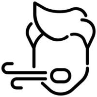 breath bad smell vector outline icon