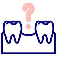 missing tooth vector colored icon