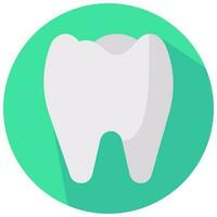 tooth vector round flat icon