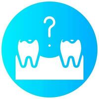 missing tooth vector gradient round icon