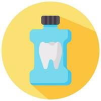 mouthwash vector round flat icon