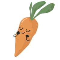 Zanahoria vegetal linda contento sonrisa dibujos animados personaje png