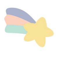 star meteor cute pastel colour png