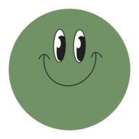 punkt cirkel smiley retro årgång tecknad serie png