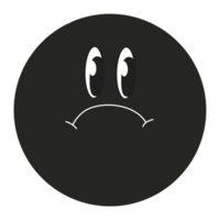 point cercle smiley rétro ancien dessin animé png