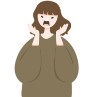 girl angry emotion png