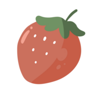 Erdbeere frisch süß Obst Karikatur Illustration png
