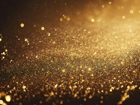 Abstract shiny light and gold particle background. . photo
