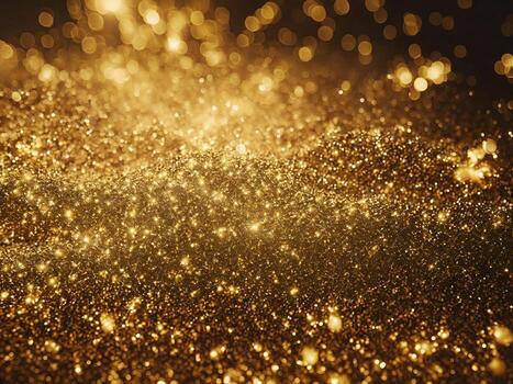 Abstract shiny light and gold particle background. . photo
