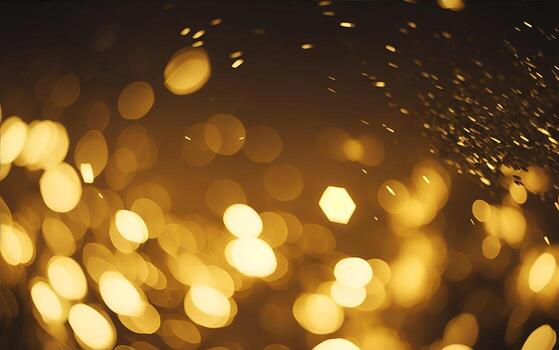 Abstract background with gold bokeh effect. photo