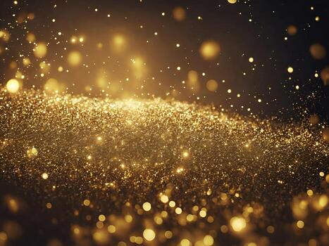 Abstract shiny light and gold particle background. . photo
