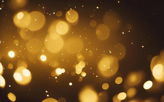 Abstract background with gold bokeh effect. AI Generative photo