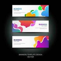 Set of modern web banners. Colorful design elements. Vector illustration.